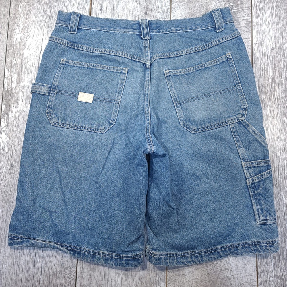 Old Navy Painters Jorts Carpenter Shorts Men 34 Blue Denim Hammer Loop Y2K